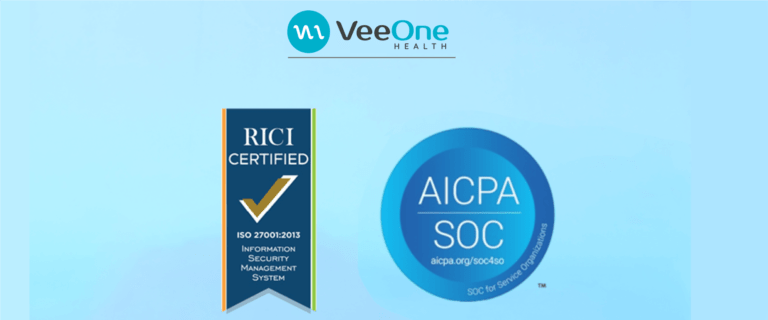 Read more about the article Announcing VeeOne Health’s ISO 27001 Certification and SOC 2  Type I Compliance